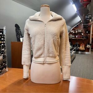 Athleta Cream Sherpa Jacket